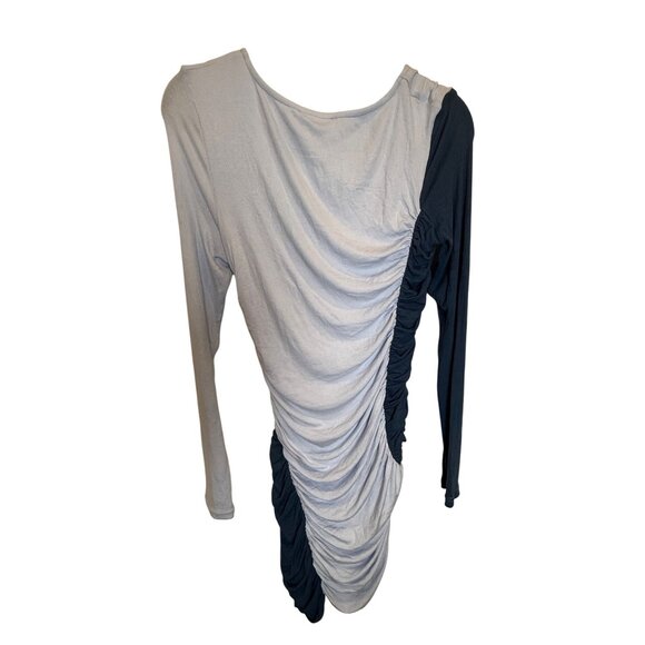 Sovere Two-Tone Ruched Long Sleeve Bodycon Dress – Y2K Party, Quiet Lxury Size 8 - Picture 2 of 5